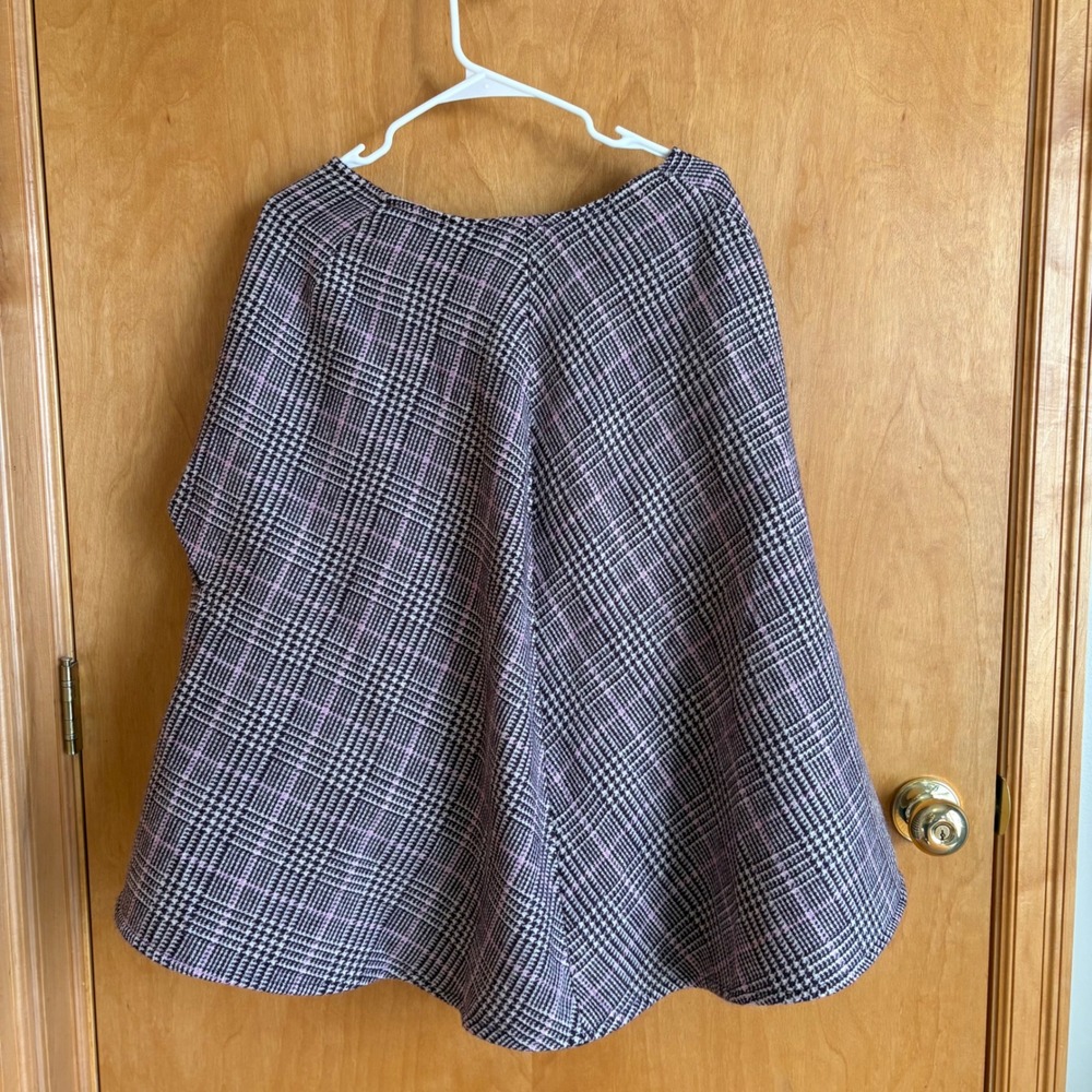 J. Jill Cape Sweater Womens S-L Purple Plaid Single Button Arm Slits New - Picture 6 of 8